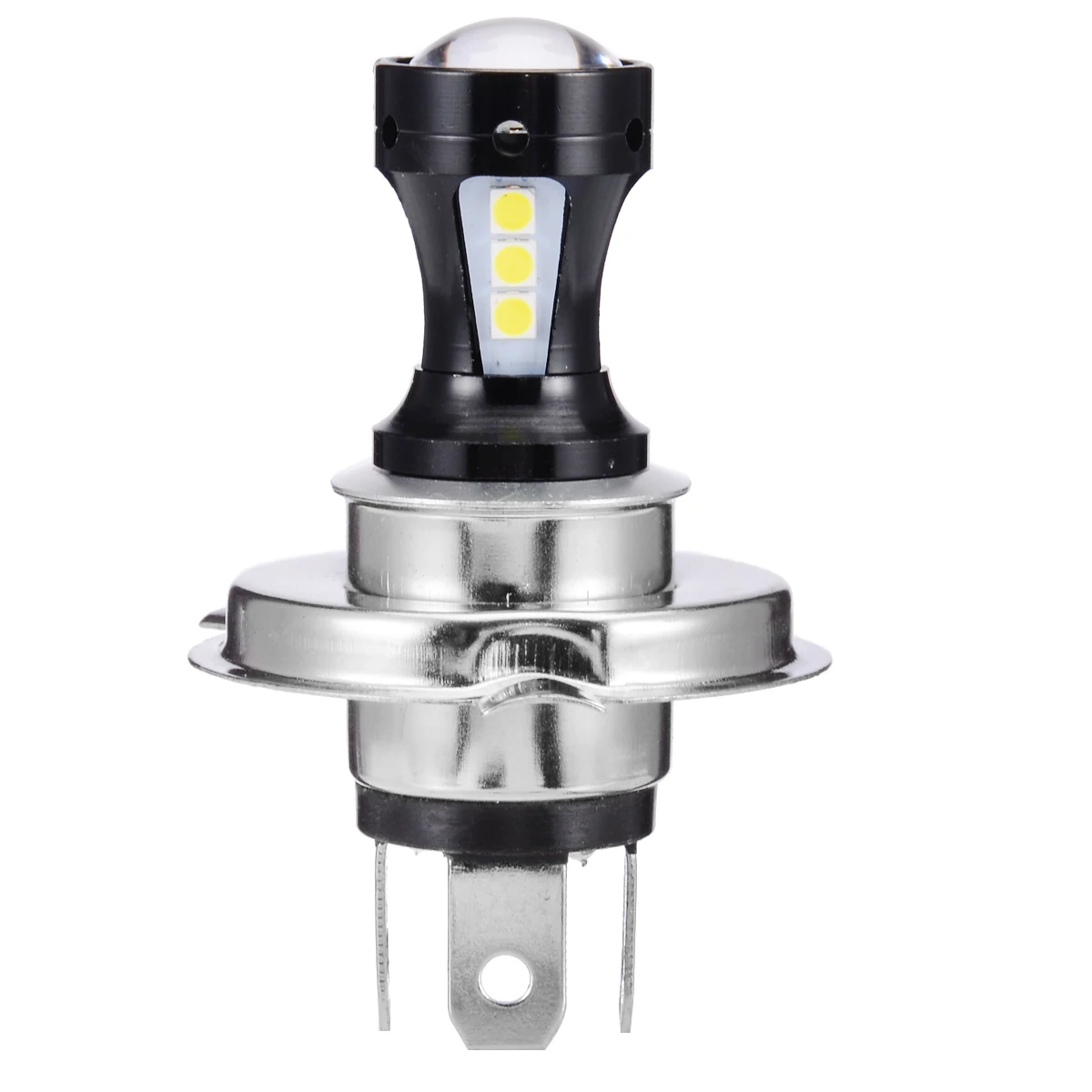 Mayitr 1PC H4 Universal 6500K Motorcycle Headlight Head Light Lamp 3030 LED Bulb Hi-Lo Beam Wireless Direct Install For Yamaha