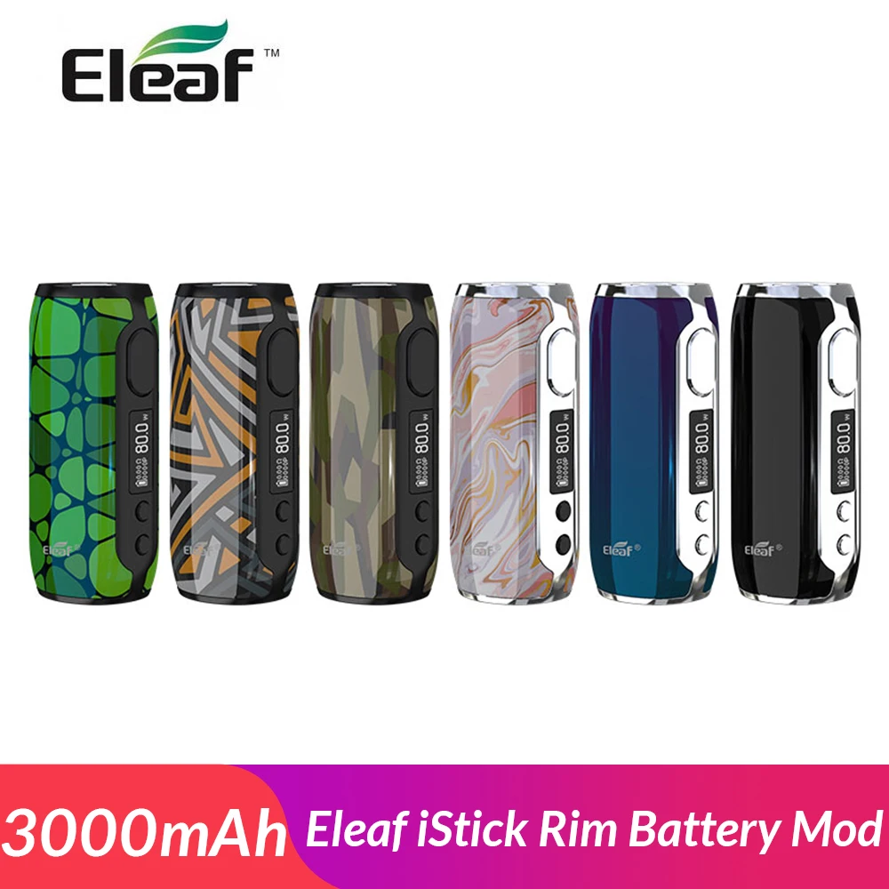 

Original Eleaf iStick Rim Battery Mod 80W with Built-in 3000mAh battery VS stick prince vape kit
