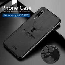 Funda de tela de silicona para samsung galaxy a30, a50, a70, samsung, samsun, galaxy a 30, 50, 70, a505F, a305F, a705F