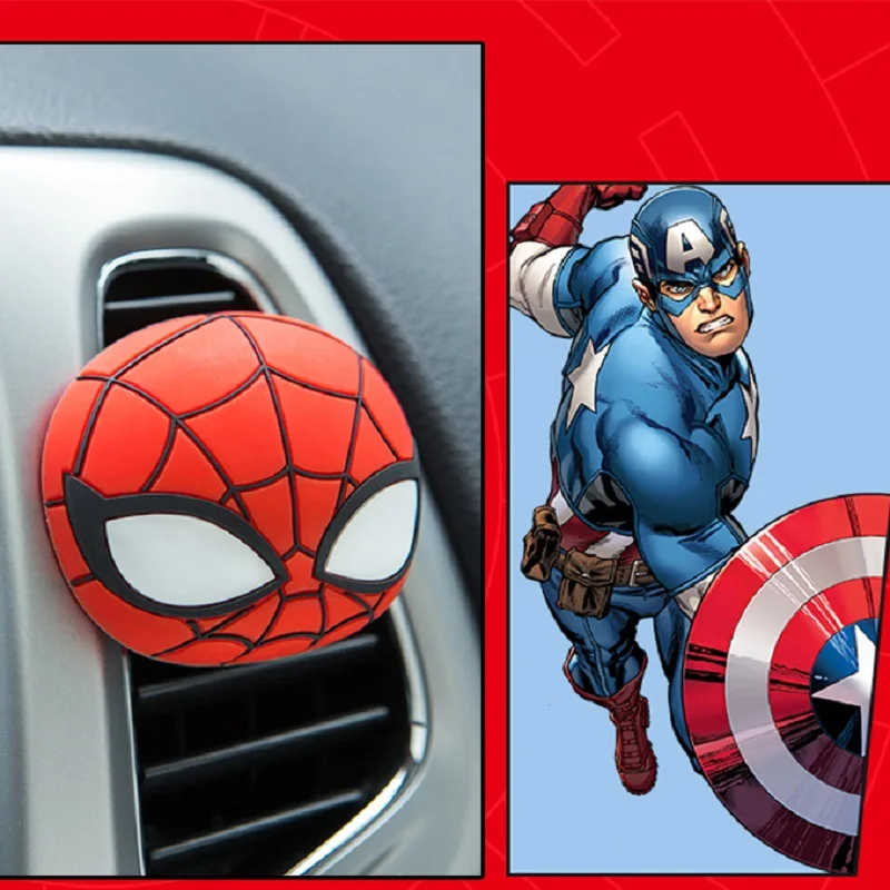 Cartoon Air Freshener with Clip Car Styling Perfume For Air Condition Vent Outlet The Avengers Marvel Superman Batman Fans
