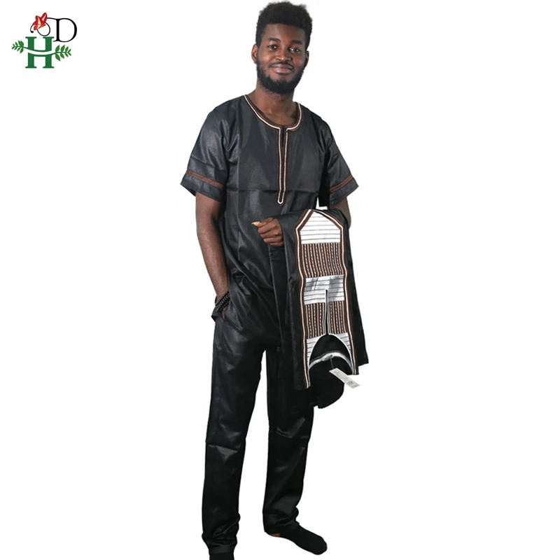 Комплект из 3 предметов для мужчин H & D No Cap African Agbada Dress рубашка в стиле Дашики