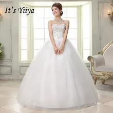 Free Shipping Beading Bling Fashion Strapless Wedding Dresses Cheap White Bridal Frocks Custom Made Vestidos De Novia MH35
