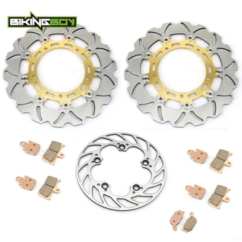 

BIKINGBOY For Yamaha YZF R1 YZF-R1 2007 2008 2009 2010 2011 2012 2013 2014 07-14 Front Rear Brake Discs Disks Rotors Pads