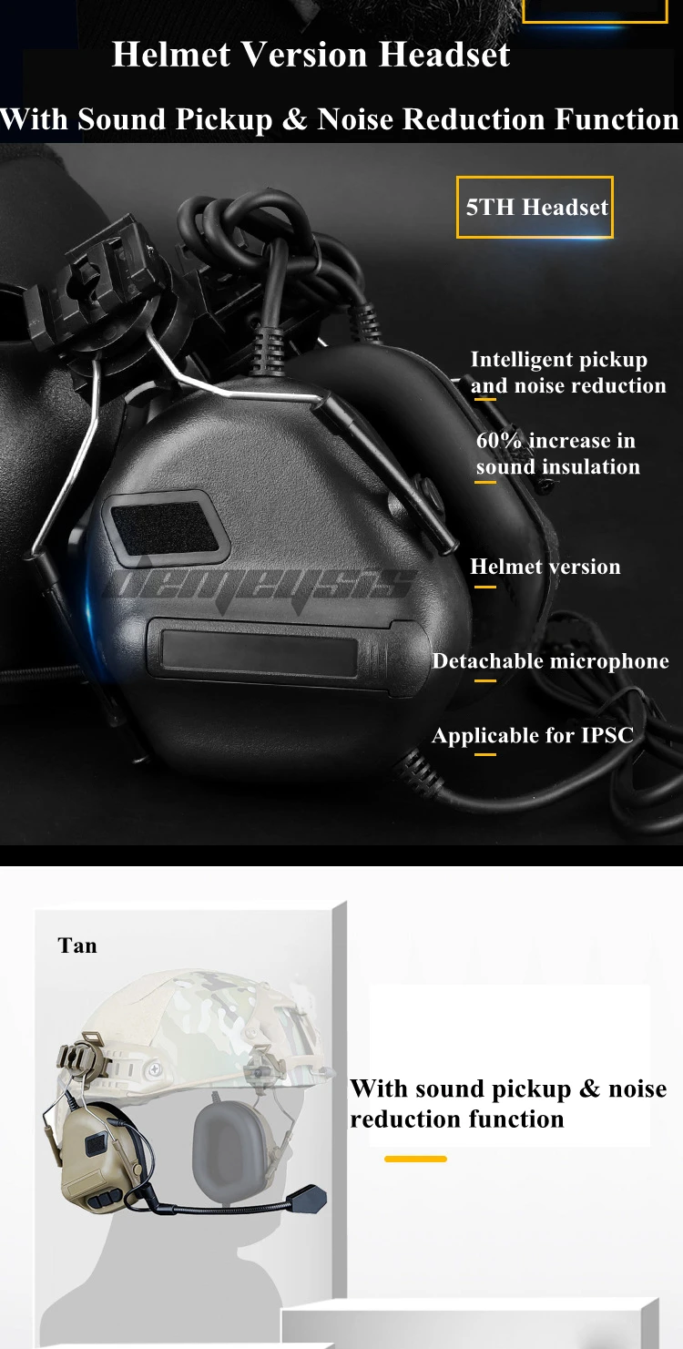 Тактический шлем гарнитура для быстрого шлема рельсовый адаптер страйкбол стрельба обучение наушники Тактика Военные гарнитуры