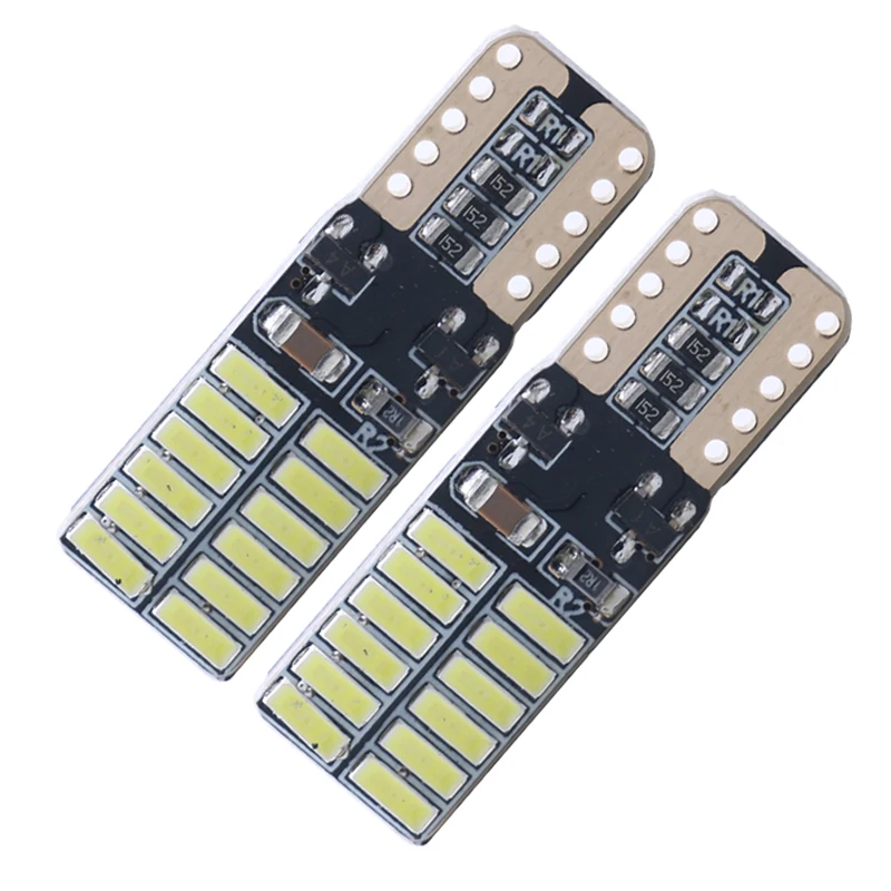Автомобильный светодиодный T10 194 W5W саn шина 24 SMD 4014 без ошибок свет лампа Парковка