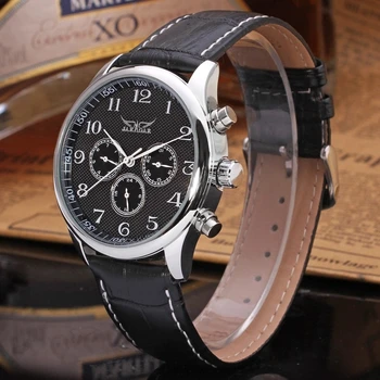 

2019 New Men Mechanical Wristwatches Automatic Men's Watches Genuine Leather Men Waterproof Watch Casual Relogio Masculino Gift