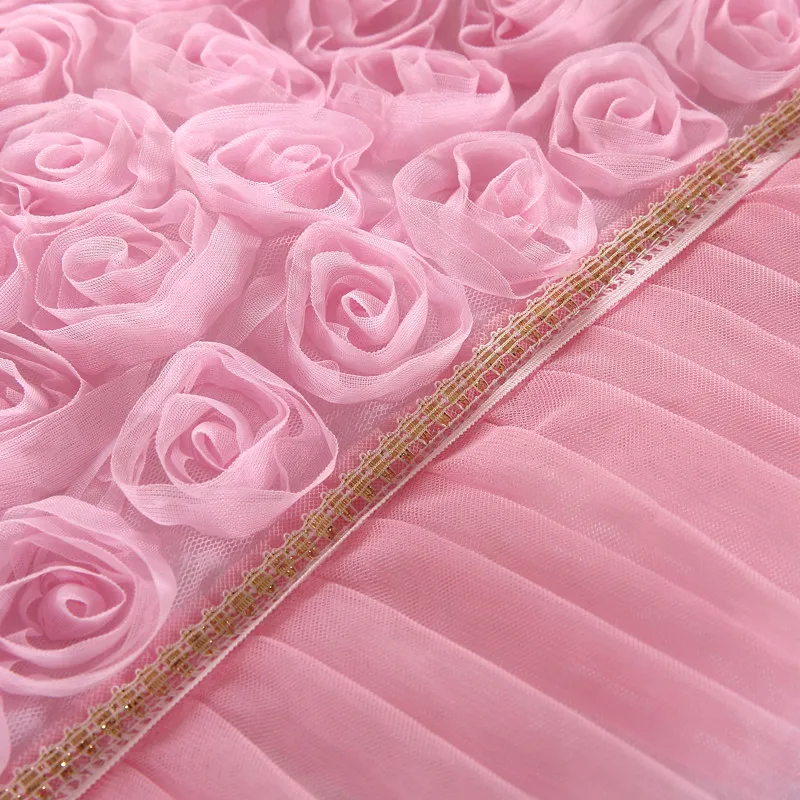 Белый, розовый хлопковый комплект постельного белья с кружевом, Комплект постельного белья для девочек, Комплект постельного белья, пододеяльник, наволочка
