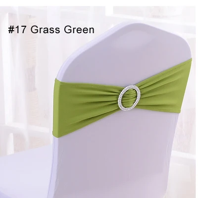 150 шт. свадебные чехлы на стулья лента спандекс лайкра для свадебной вечеринки день рождения украшения стула - Цвет: 17 Grass Green