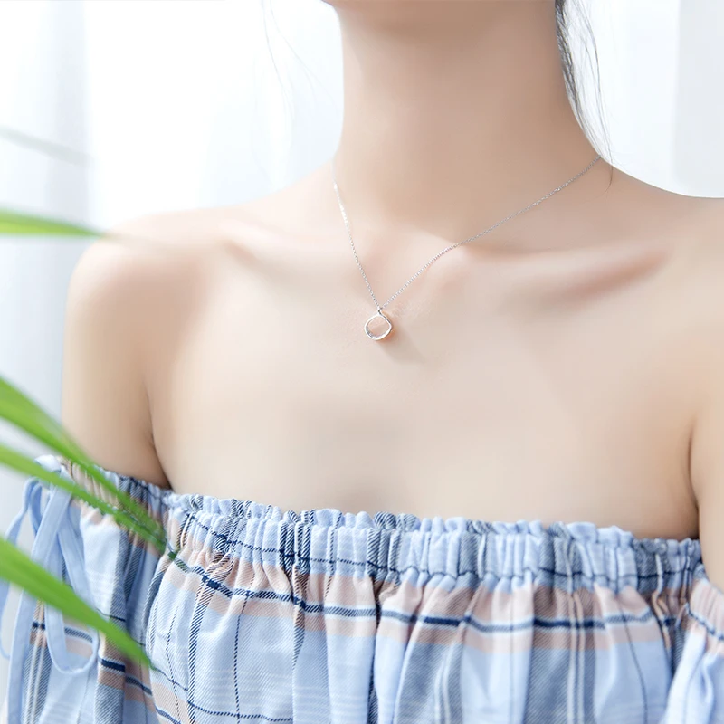 AROCH S925 Серебряное ожерелье Женская Корейская версия простое индивидуальное