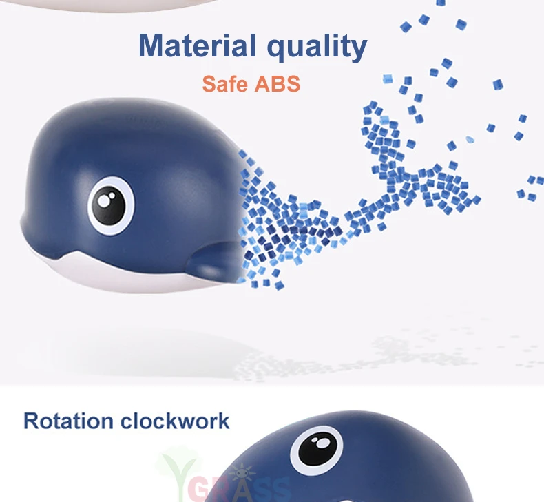 Детские игрушки для ванной детские водные игрушки поворотный КИТ заводные игрушки для ванной комнаты бассейн игры для купания пляжная игрушка для детей