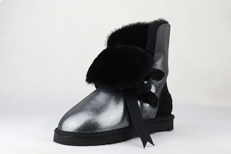 UVWP/Новые Модные женские зимние ботинки; женские ботинки из натуральной овечьей кожи; зимние ботинки на натуральном меху; женские теплые шерстяные ботинки