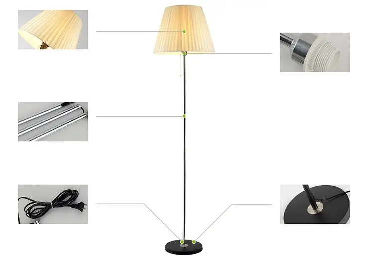 Современный минималистичный прикроватный светильник для гостиной, спальни, креативный стиль, украшение из ткани, СВЕТОДИОДНЫЙ торшер