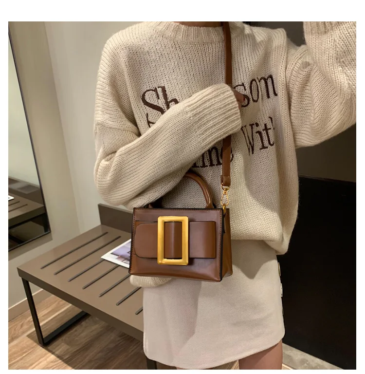 Европейская винтажная модная маленькая сумка-тоут, новинка, качественная женская брендовая дизайнерская сумка из искусственной кожи, сумки через плечо