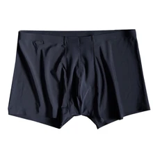 

2018 Shorts Men Underwear Soft Boxers Male Milk Silk Seamless Boxer Solid Boxer Shorts Plus Size Boxers Man Panties Underwear