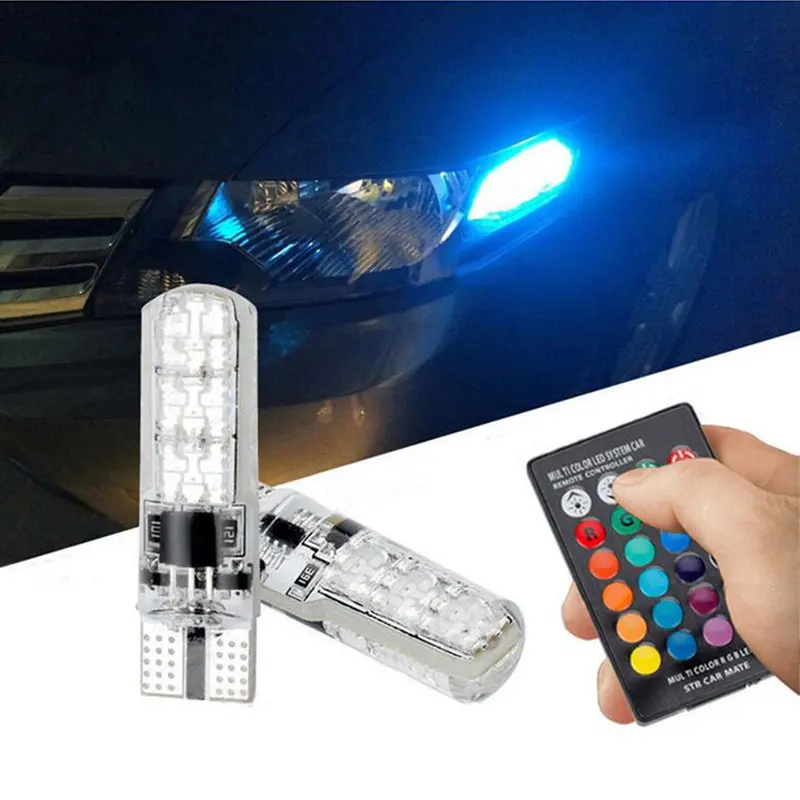 2x RGB T10 светодиодный светильник для парковки автомобиля с пультом дистанционного управления для Honda Civic Accord Fit Crv Hrv Jazz City CR-Z Element Insight MDX