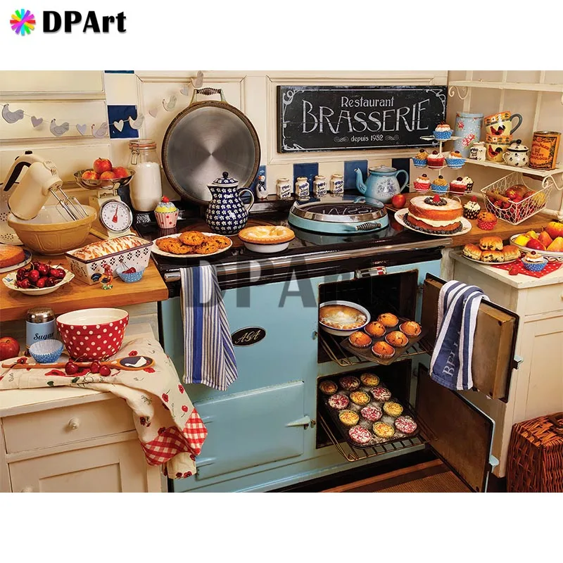 

Diamond Painting 5D Full Square/Round Drill Kitchen Home Cooking Daimond Embroidery Painting Cross Stitch Mosaic Picture M818