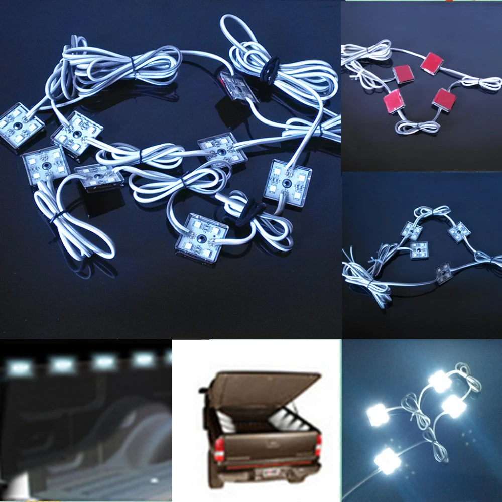 White LED Truck Bed/Rear Work Box Lighting Kit Trunk Light for All
