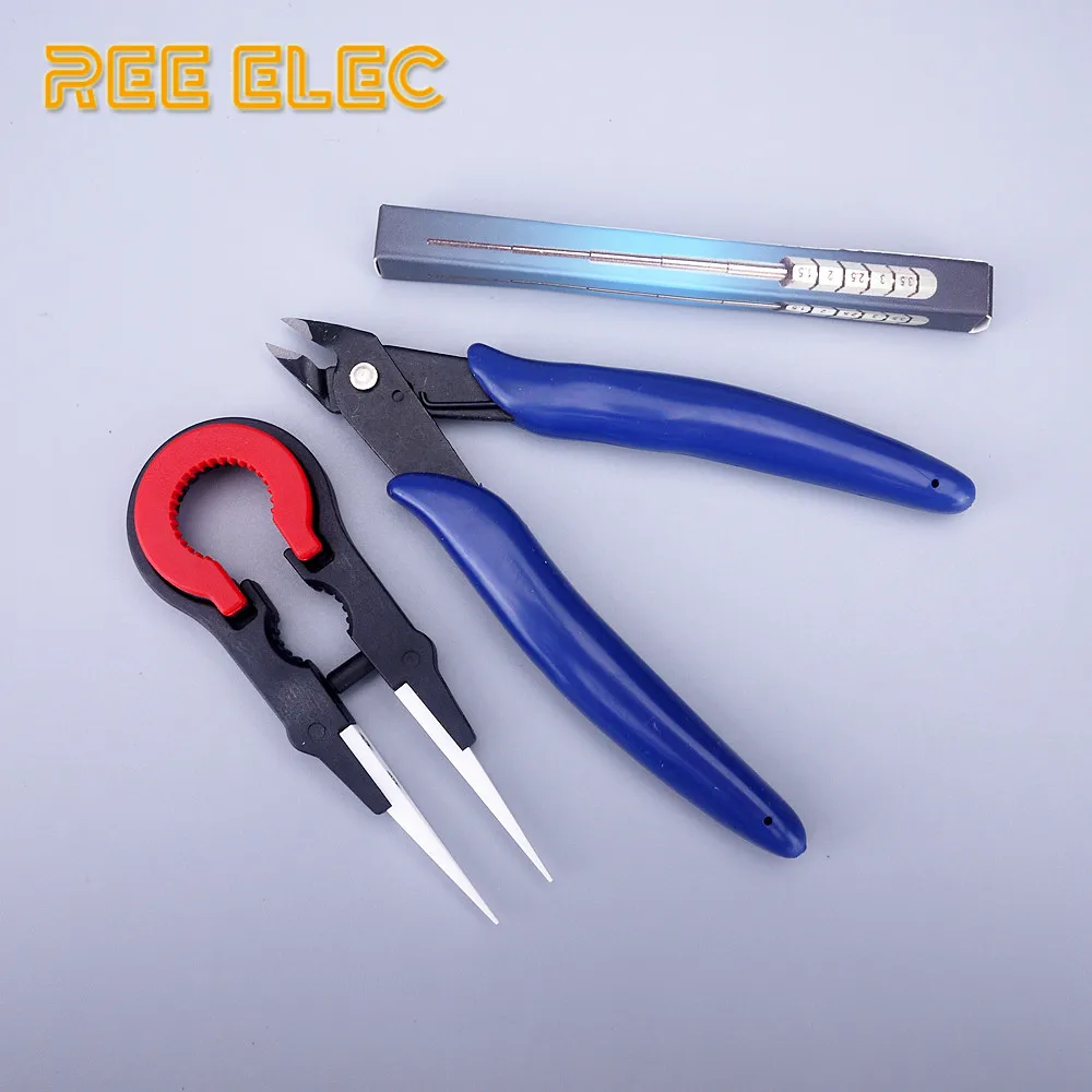 

REE ELEC Pliers Ceramics Tweezers Coil Jig Electronic Cigarette DIY Tool Kit For RDA RDTA Atomizer Vape Pen Accessories