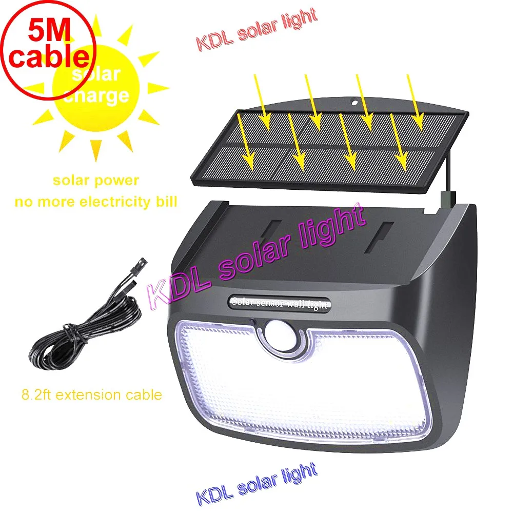 

detachable 48 LED Solar Light Powered Motion Sensor Wall lamp Human Body Infrared Outdoor Waterproof Garden Security