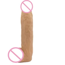 AMABOOM 28*6cm Realistic Big Super Dildo Flexible Dick Huge Dildos Larger Cock Anal Butt plug Adult Soft Penis For woman couple
