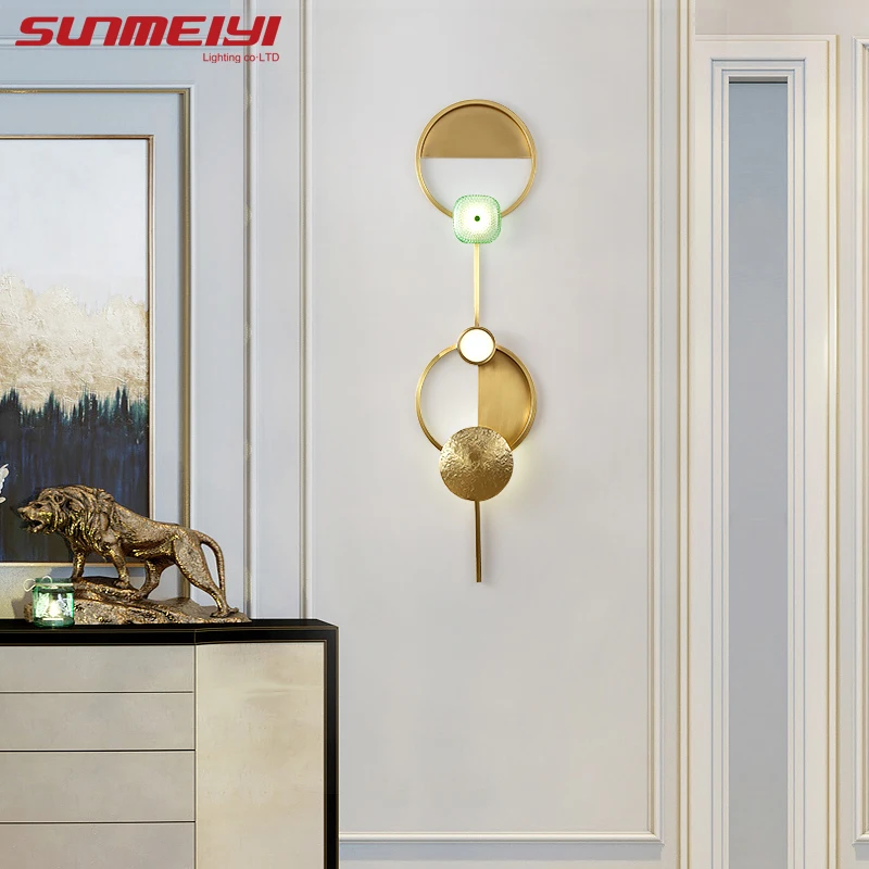 

Art Deco Gold LED Wall Lamps Indoor Lighting For Living room Bedroom Stair Dining room applique murale Modern Bathroom Lamp