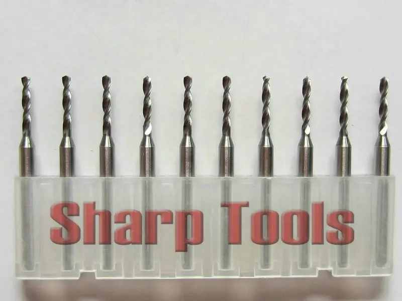 Hot sell 10pcs 3.175*1.7*12mm Carbide Tools, PCB Bits, Mini Drill Bits, CNC Router Tool Cutters