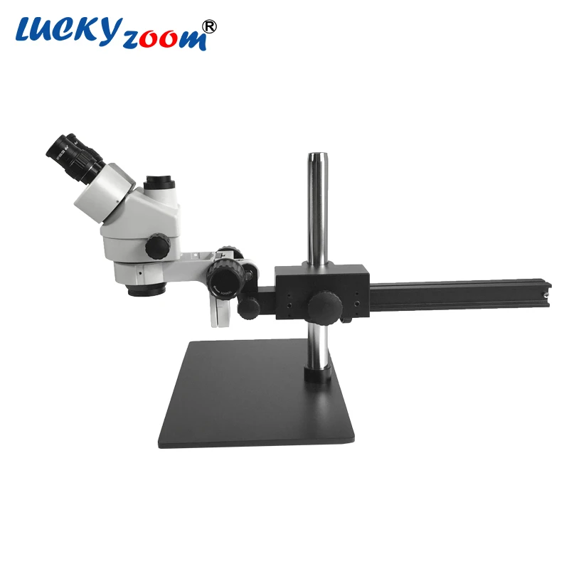 Тринокулярный микроскоп Luckyzoom 7X 45X с универсальным фокусом Гибкий штатив для