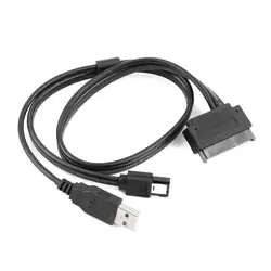 Новый 2.5 Дюймов Жесткий Диск SATA 22Pin к eSATA Данных + Питание От Порта USB Кабель Оптовая