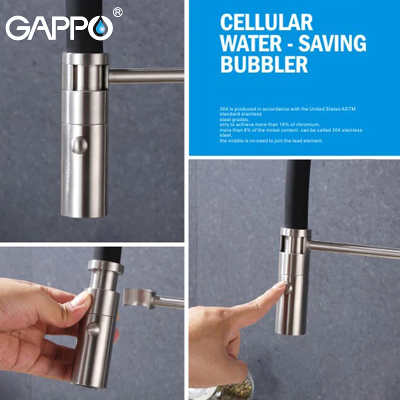  Gappo kitchen Faucets black pull out kitchen drinking water faucet waterfall kitchen faucet deck mo - 32899407690