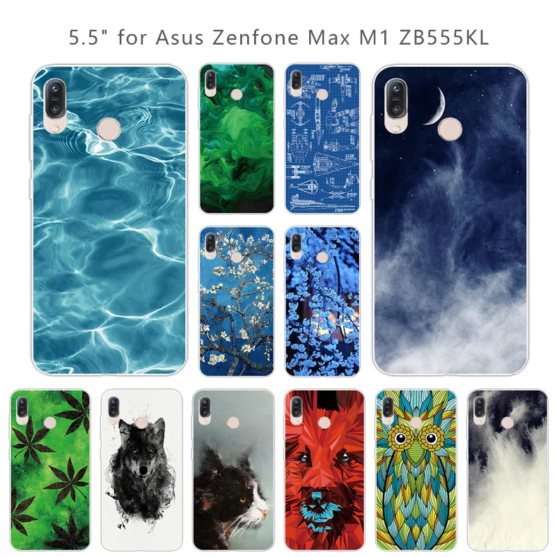 

for Asus Zenfone Max M1 ZB555KL Fitted Phone Cases 5,5 inch for ASUS ZENFONE MAX M1 Silicone Shell for ZB555KL Green Capa