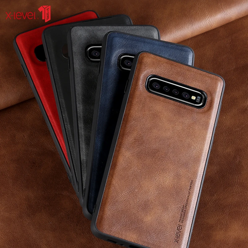 

Luxury leather case for Samsung galaxy S10 S9 plus s10e s10 lite note 9 silicone cover Business Retro coque advanced fundas capa