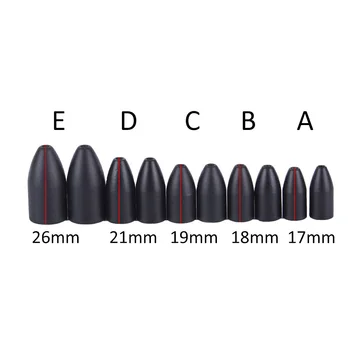 

2 PCS Flipping Weight Tungsten Bullet Worm Weight Fishing Sinker Lure Fishing Accessory 5 Styles
