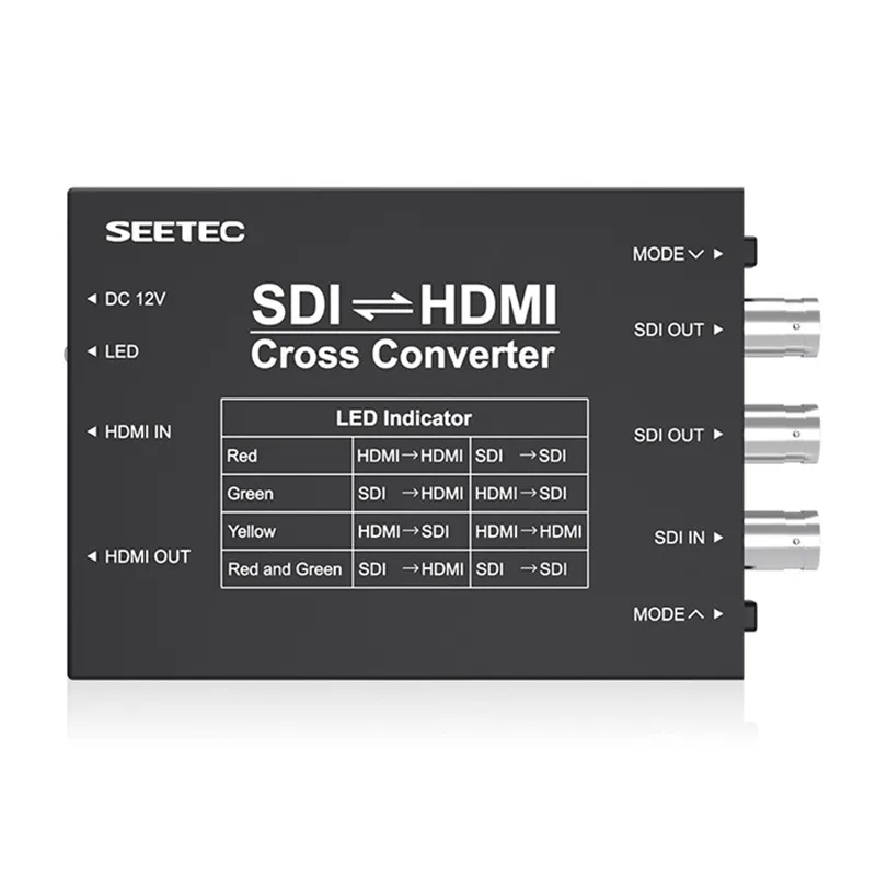 

SEETEC Mini HDMI to SDI /SDI to HDMI Converter SCH Full HD Broadcast Converter 1080P SDI HDMI Cross Converter SCH