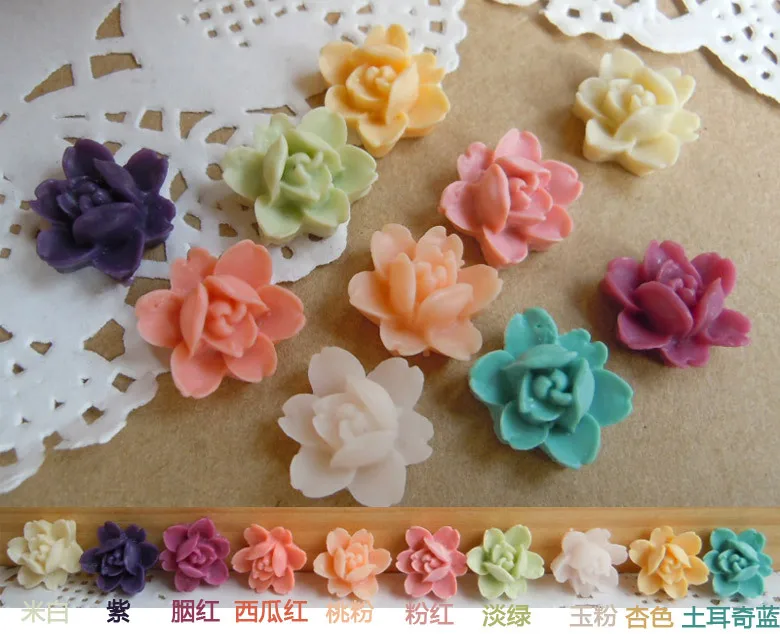 free shipping H101 resin flower hong kong system of 12mm