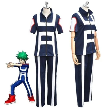 

Anime Boku No Hero Bakugou Katsuki/Iida Tenya/Todoroki Shouto Cosplay Costume My Hero Academia Sportswear Tops+Pants 8colou