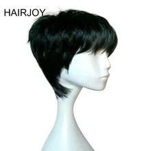 HAIRJOY Black Short Straight Heat Resistant Synthetic Hair Woman Natrural Dailiy Life Wig Free Shipping HAIRJOY Black Short Straight Heat Resistant Synthetic Hair Woman Natrural Dailiy Life Wig Free Shipping