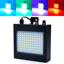 Mini Sound Control Auto 108RGB LED Disco Party DJ Bar Light LED Stroboscope Music Show Projector Stage Lighting Effect Black