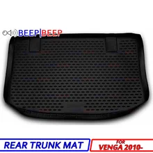 Для Kia Venga 2010-багажник автомобиля лайнер загрузки багажника ЛОТОК ковровое покрытие загрузки грузовой сзади коврик багажа Тюнинг автомобилей