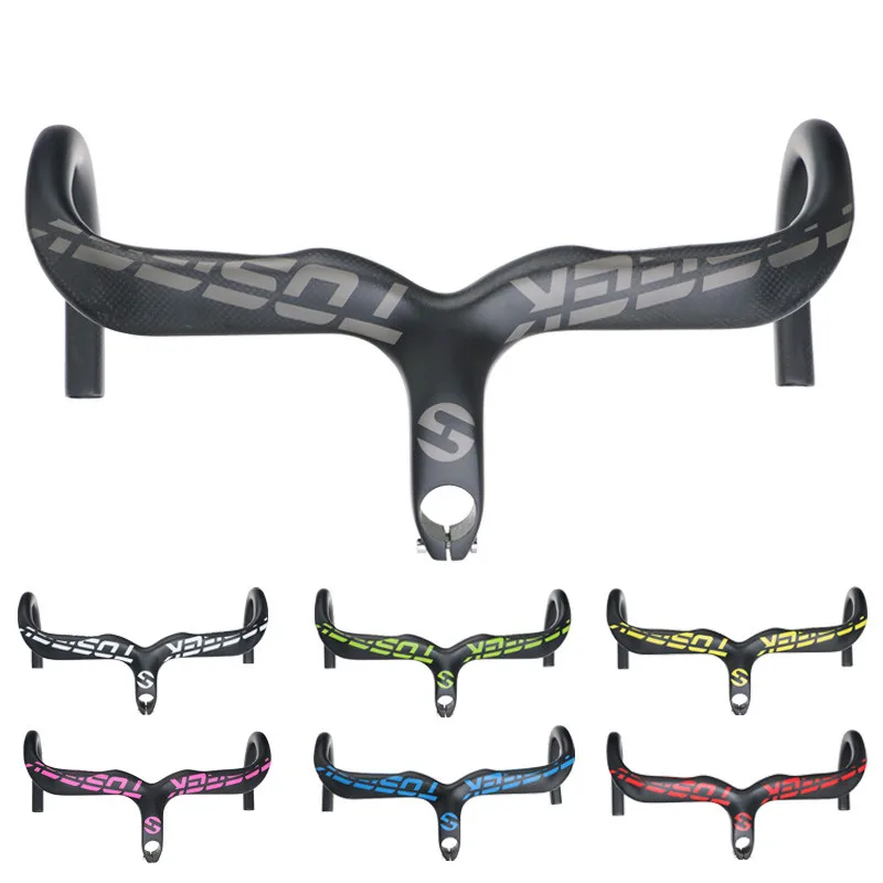 

TOSEEK road carbon handlebar road bike bent Bar carbon road bicycle handlebar bike accessories 7 color matt