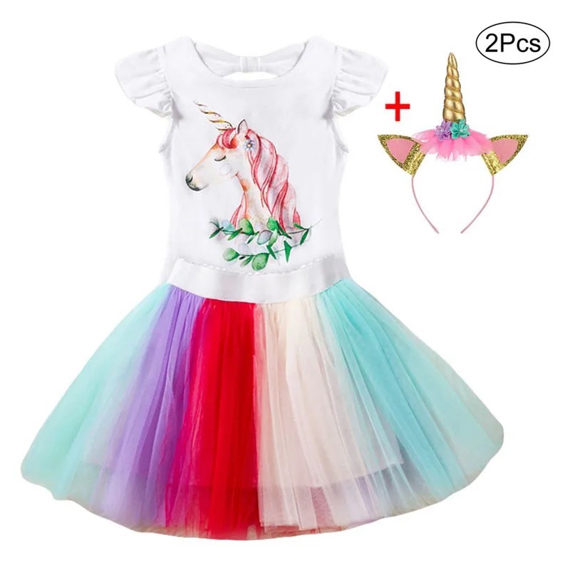 Abbigliamento-per-bambini-2019-di-Estate-Del-Bambino-Vestiti-Delle-Ragazze-Unicorn-T-shirt-Skirt-2