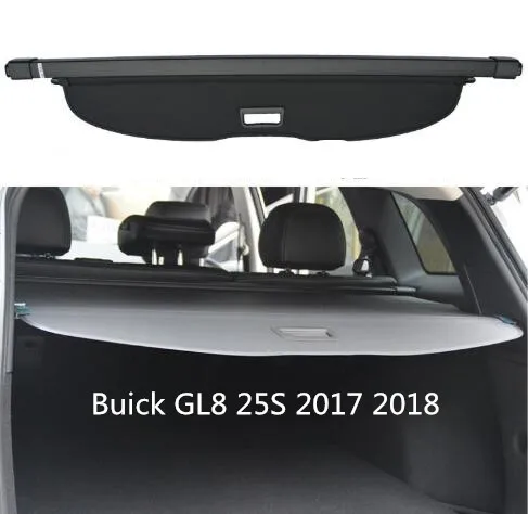 

High Qualit Rear Trunk Cargo Cover Security Shield Screen shade For Buick GL8 25S 2017 2018 (Black, beige) BY EMS