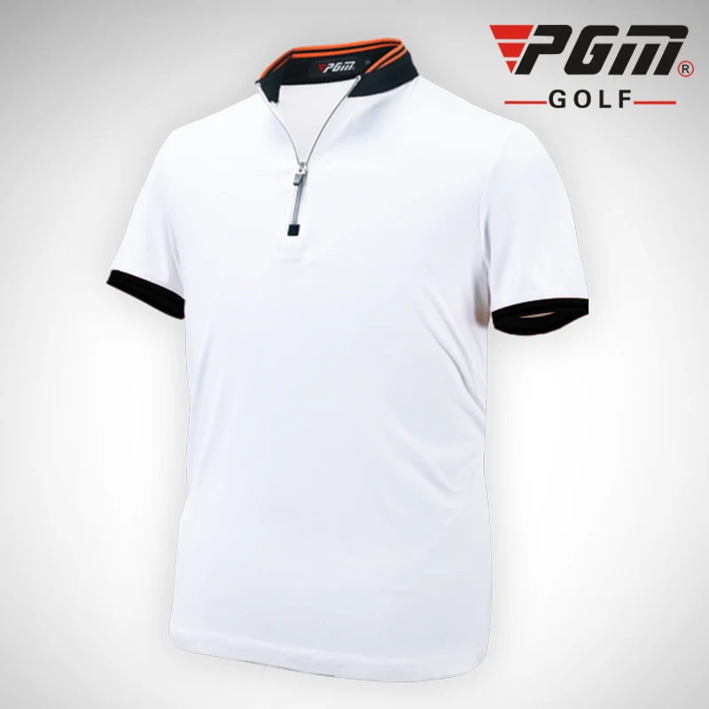 PGM Golf Clothing Men's Golf Polo shirts Summer Breathable Elastic Golf Short Sleeved Uniforms