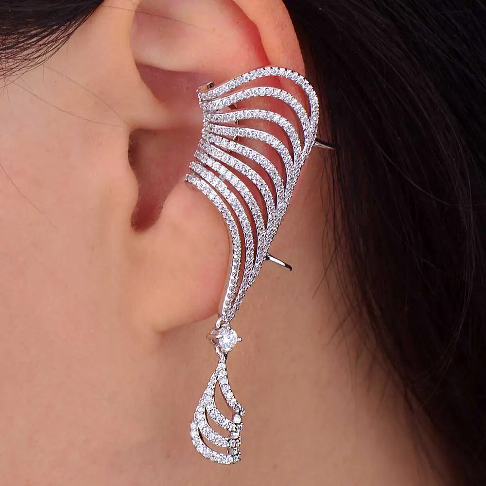 GODKI Luxury Design Marvellous Full Micro Pave Cubic Zircon Ear Bone Cuff Earring in Stud
