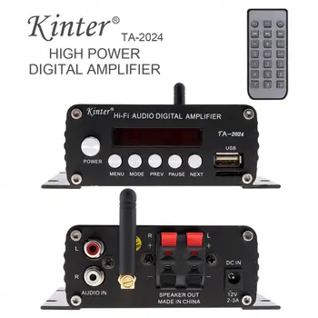 

KINTER 15W x 2 Hi-Fi Class-T Stereo Audio Digital Amplifier Support USB / Bluetooth / TF with Remote Control & Power Adapter