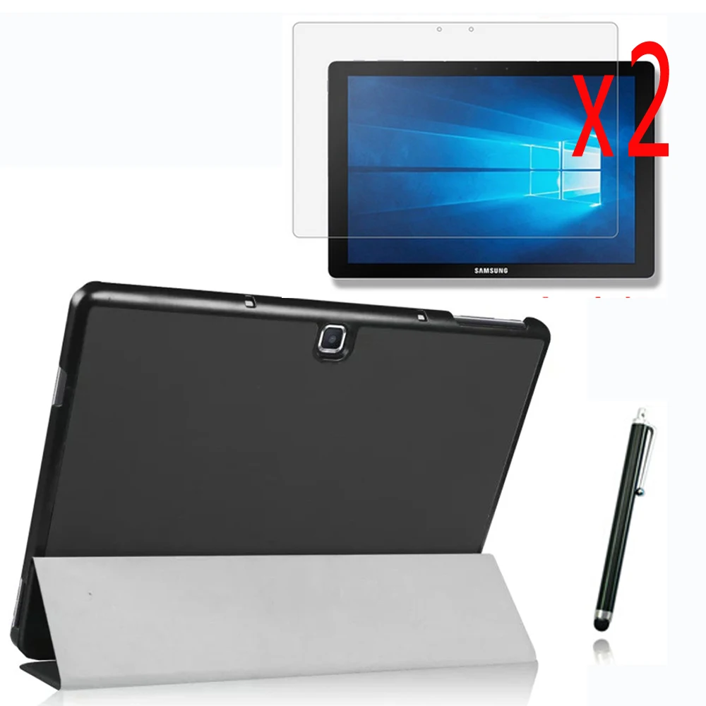 

Ultra Slim Magnetic Folio Stand Leather Case Smart Cover +2x Films + Stylus For Samsung Galaxy Tab Pro S W700 W703 W707 SM-W700