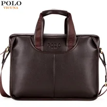 VICUNA POLO Promotion Famous Brand Handbag High Quality PU Leather Men Tote Bag borse Classic Sewing Thread Design Men Sling Bag