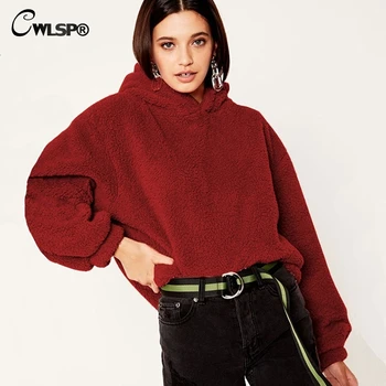 

CWLSP 2018 Sexy Short Slash Neck Sweatshirt Long Sleeve Holes Loose Mujer Midriff Women Fashion Off Shoulder Crop Tops QZ3132
