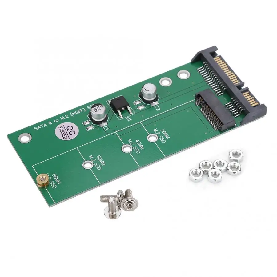 

M2 NGFF SSD Solid State Drive to SATA3 Interface Conversion Riser Card Adapter New