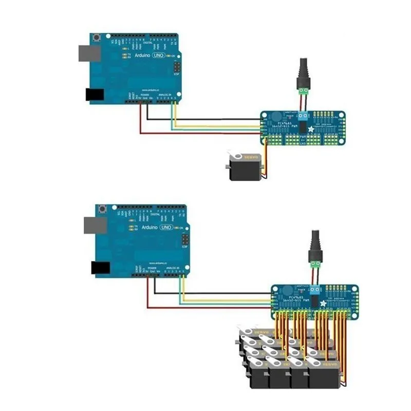 1 шт. 16-канальный 12-битная ШИМ/сервопривод-I2C интерфейс-PCA9685 для Arduino Raspberry Pi DIY Servo Щит Модуль