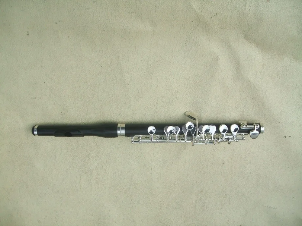 

piccolo kit C key mixed ebony/ebonite powder silver plated case/grease/stick etc